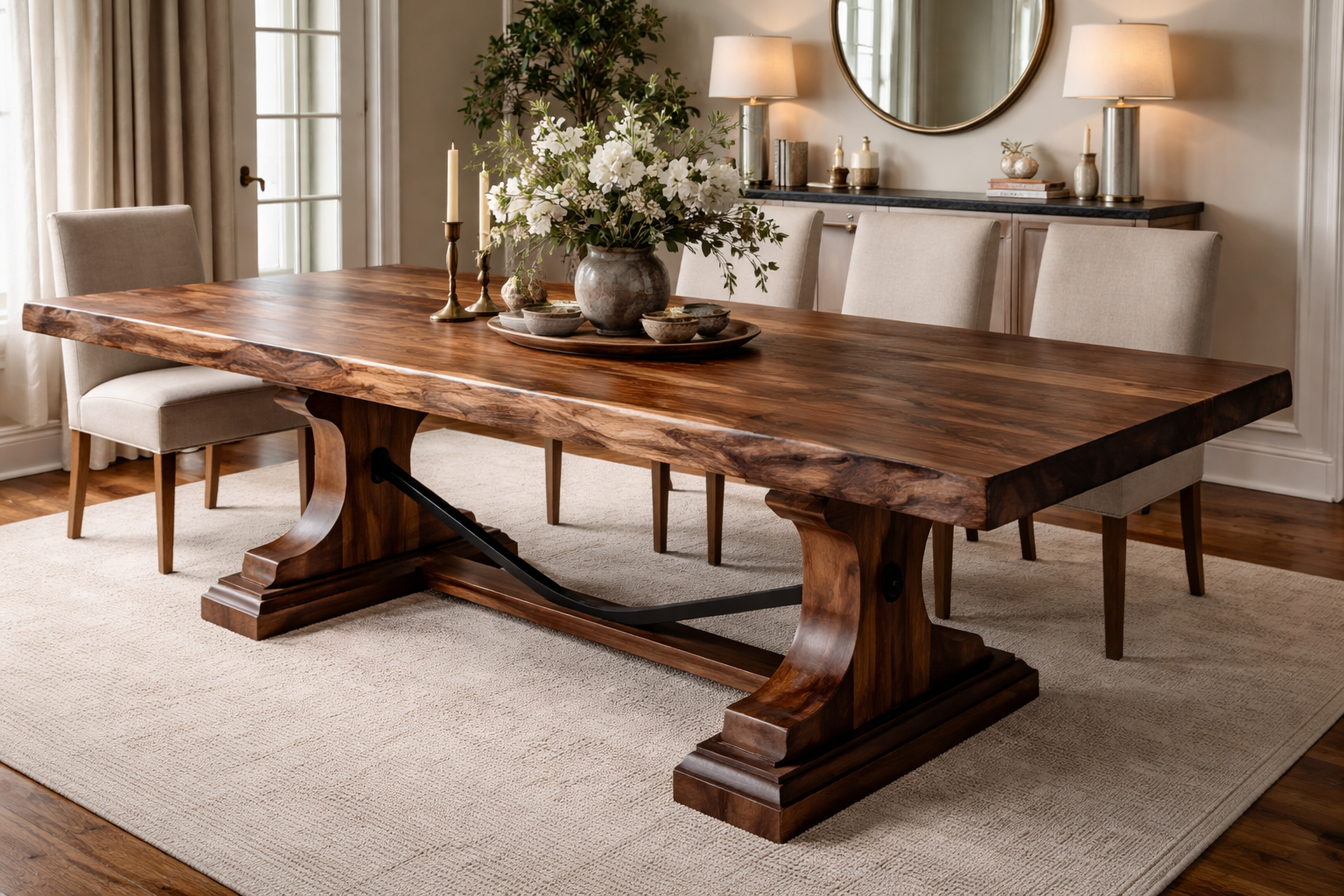 Custom dining table by The Crafted Legacy